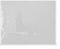 Historic Framed Print, [Sailing yachts becalmed],  17-7/8" x 21-7/8"