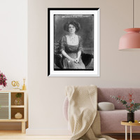 Historic Framed Print, Mrs. Smith H. McKim (Mrs. A.G. Vanderbilt) seated,  17-7/8" x 21-7/8"