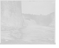 Historic Framed Print, [Rainbow Falls, distant view, Ausable Chasm, N.Y.],  17-7/8" x 21-7/8"