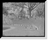 Historic Framed Print, [Cemetery, the soldiers' plot, Springfield, Mass.],  17-7/8" x 21-7/8"