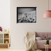 Historic Framed Print, [Natural Food Company conservatory, girl's luncheon, Niagara, N.Y.],  17-7/8" x 21-7/8"