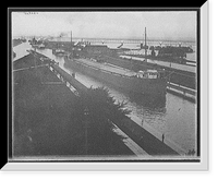 Str. Augustus B. Wolvin in Poe Lock, Sault Ste. Marie, Mich, Historic Print