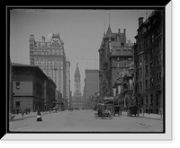 Historic Framed Print, [Philadelphia, Pa., Broad St., north from Spruce St.],  17-7/8" x 21-7/8"