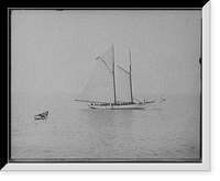 Yacht Ivanhoe, going aboard, Asbury Park, N.J, Antique Print
