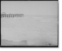 Watching the surf from ocean pier, Asbury Park, N.J, Vintage Wall Art