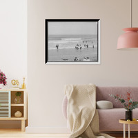 Historic Framed Print, [In the surf, Nantasket Beach, Mass.],  17-7/8" x 21-7/8"