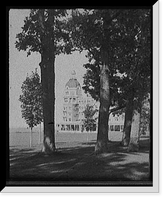 Historic Framed Print, [Poland Spring House, hotel vista through the trees, Poland Spring, Me.],  17-7/8" x 21-7/8"