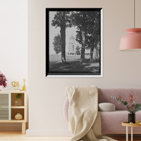 Historic Framed Print, [Poland Spring House, hotel vista through the trees, Poland Spring, Me.],  17-7/8" x 21-7/8"