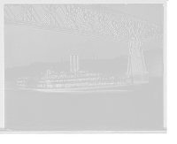 Str. New York under Poughkeepsie Bridge, Hudson River, N.Y, Vintage Print