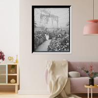 Historic Framed Print, [Interior, Horticultural Building, Belle Isle Park, Detroit, Mich.],  17-7/8" x 21-7/8"