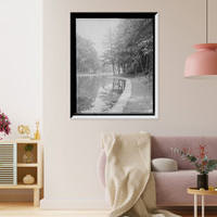 Historic Framed Print, [Mirror Lake, Forest Park, Springfield, Mass.],  17-7/8" x 21-7/8"