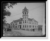 Historic Framed Print, [Town Building and opera house, Littleton, N.H.],  17-7/8" x 21-7/8"