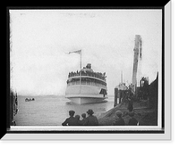 Historic Framed Print, [Ferry at launch of the S.S. William Livingstone],  17-7/8" x 21-7/8"