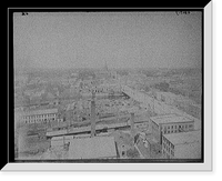 Historic Framed Print, [Birdseye view from tower, Lansing, Mich.],  17-7/8" x 21-7/8"