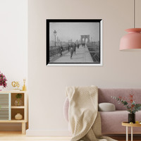 Historic Framed Print, [Brooklyn Bridge, New York, N.Y.] - 6,  17-7/8" x 21-7/8"