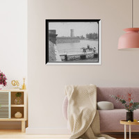 Historic Framed Print, [The Postern bridge, Fort Monroe, Va.],  17-7/8" x 21-7/8"