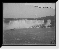 Historic Framed Print, [American Falls from Canadian shore, Niagara Falls, N.Y.],  17-7/8" x 21-7/8"