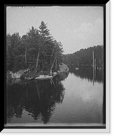 Historic Framed Print, [Saranac Lake, boulder bend, Saranac River, Adirondacks, N.Y.],  17-7/8" x 21-7/8"