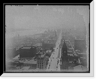 Historic Framed Print, [Detroit River from Dime Savings Bank Building (Dime Building), Detroit, Mich.],  17-7/8" x 21-7/8"