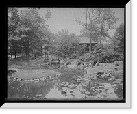 Historic Framed Print, [Japanese garden, Fairmount Park, Philadelphia, Pa.],  17-7/8" x 21-7/8"