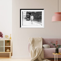 Historic Framed Print, Maharajah of Mourbhanj standing on street,  17-7/8" x 21-7/8"
