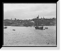 Half Moon, Newburgh water front, Antique Poster