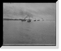 Tow passing Belle Isle light, Detroit, Mich. Classic, Historic Print