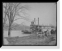 Historic Framed Print, [River packet Chas. H. Organ landing at Mound City, Memphis, Tenn.],  17-7/8" x 21-7/8"