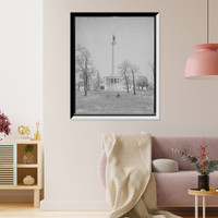 Historic Framed Print, [New York memorial, Lookout Mountain, Chattanooga, Tenn.],  17-7/8" x 21-7/8"