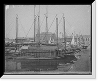 Historic Framed Print, [Oyster and charcoal luggers in the old basin, New Orleans, La.] - 2,  17-7/8" x 21-7/8"