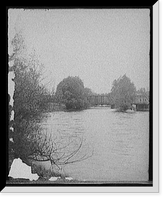 Huron River and bridge (below depot), Arbor, Mich, Antique Poster