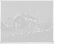 Historic Framed Print, Station at Cayuga, Ill's.,  17-7/8" x 21-7/8"