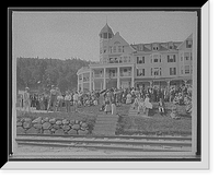 Historic Framed Print, After Taylor's drive from 1st tee, first round, Mount Pleasant House, White Mountains,  17-7/8" x 21-7/8"