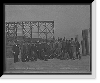 Historic Framed Print, Group at launch of fireboat James Battle,  17-7/8" x 21-7/8"