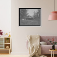 Historic Framed Print, Cottage of Bishop Tuttle, We-que-ton-sing, Mich.,  17-7/8" x 21-7/8"