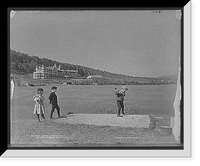 Historic Framed Print, Driving from ninth tee, Mount Pleasant golf links - 2,  17-7/8" x 21-7/8"