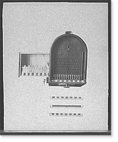 The Caille-Schiemer Co. bagatelle machine from above, Vintage Wall Art