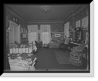 Historic Framed Print, [Residence of Mrs. H.C. Parke, bed room, Detroit, Mich.],  17-7/8" x 21-7/8"