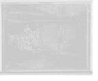 Historic Framed Print, [An Ostrich as a trotting horse],  17-7/8" x 21-7/8"