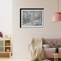 Historic Framed Print, [Model of rubber industry in jungle, Milwaukee Public Museum],  17-7/8" x 21-7/8"