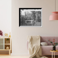 Bridge and waterfront, Magnolia Gardens, Charleston, S.C, Antique Wall Art