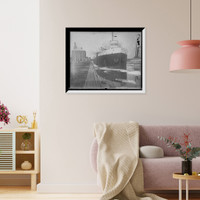 Freighter Harvey D. Goulder in the locks Classic, Vintage Wall Art