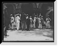 Soldiers and newsboy in plaza, probably Havana, Cuba, or possibly Mexico Classic, Antique Poster