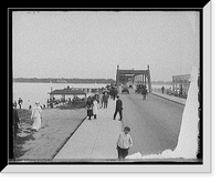 View of Belle Isle Bridge in Detroit, taken from East Jefferson Avenue and looking toward Belle Isle, Vintage Poster