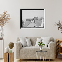 View of Belle Isle Bridge in Detroit, taken from East Jefferson Avenue and looking toward Belle Isle, Vintage Poster