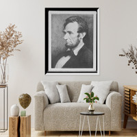 Historic Framed Print, [Abraham Lincoln, head-and-shoulders portrait],  17-7/8" x 21-7/8"