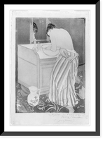 Historic Framed Print, Woman bathing,  17-7/8" x 21-7/8"