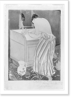 Historic Framed Print, Woman bathing,  17-7/8" x 21-7/8"