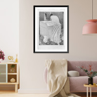 Historic Framed Print, Woman bathing,  17-7/8" x 21-7/8"