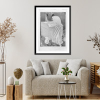 Historic Framed Print, Woman bathing,  17-7/8" x 21-7/8"